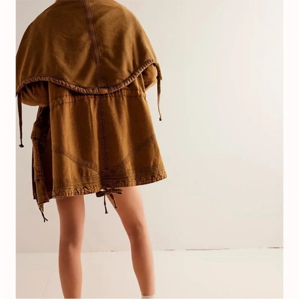 Free People Brown Utility Jacket size M - Picture 7 of 10